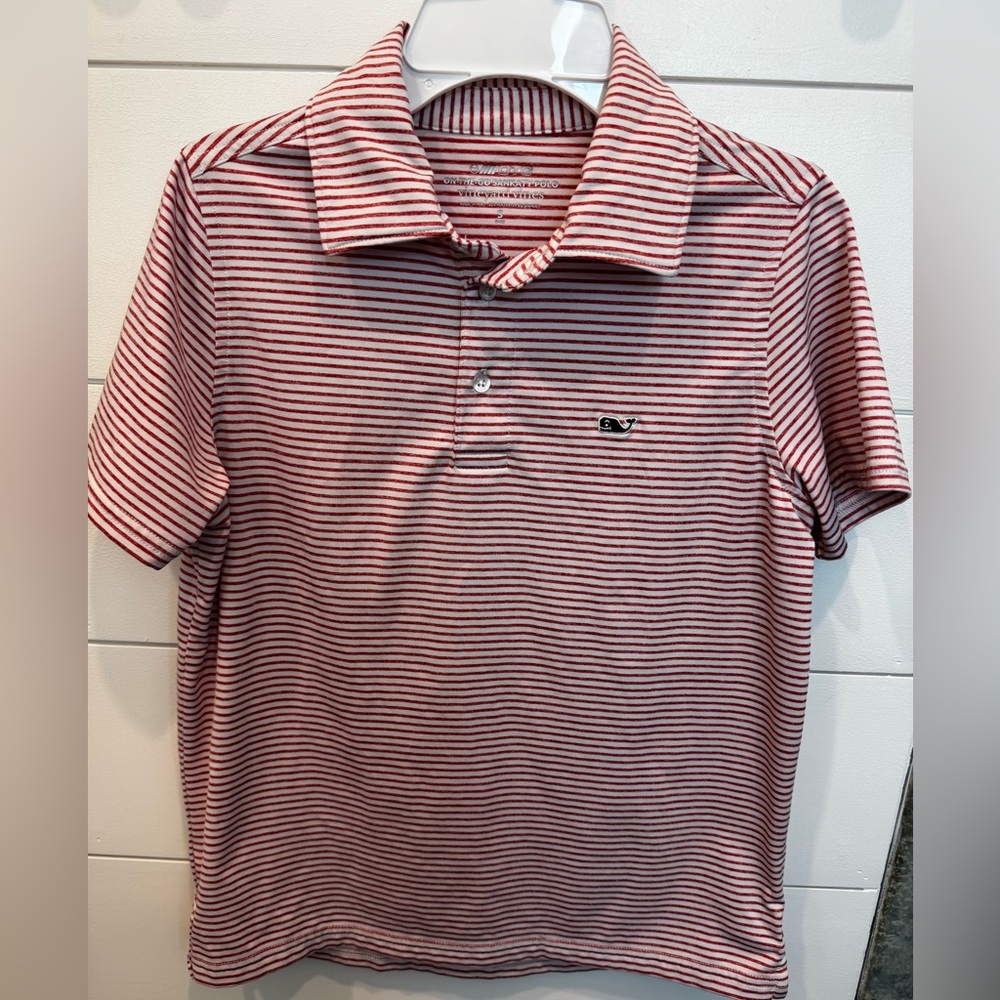 Boys' Performance Vineyard Vines St. Jean Stripe Sankaty Polo